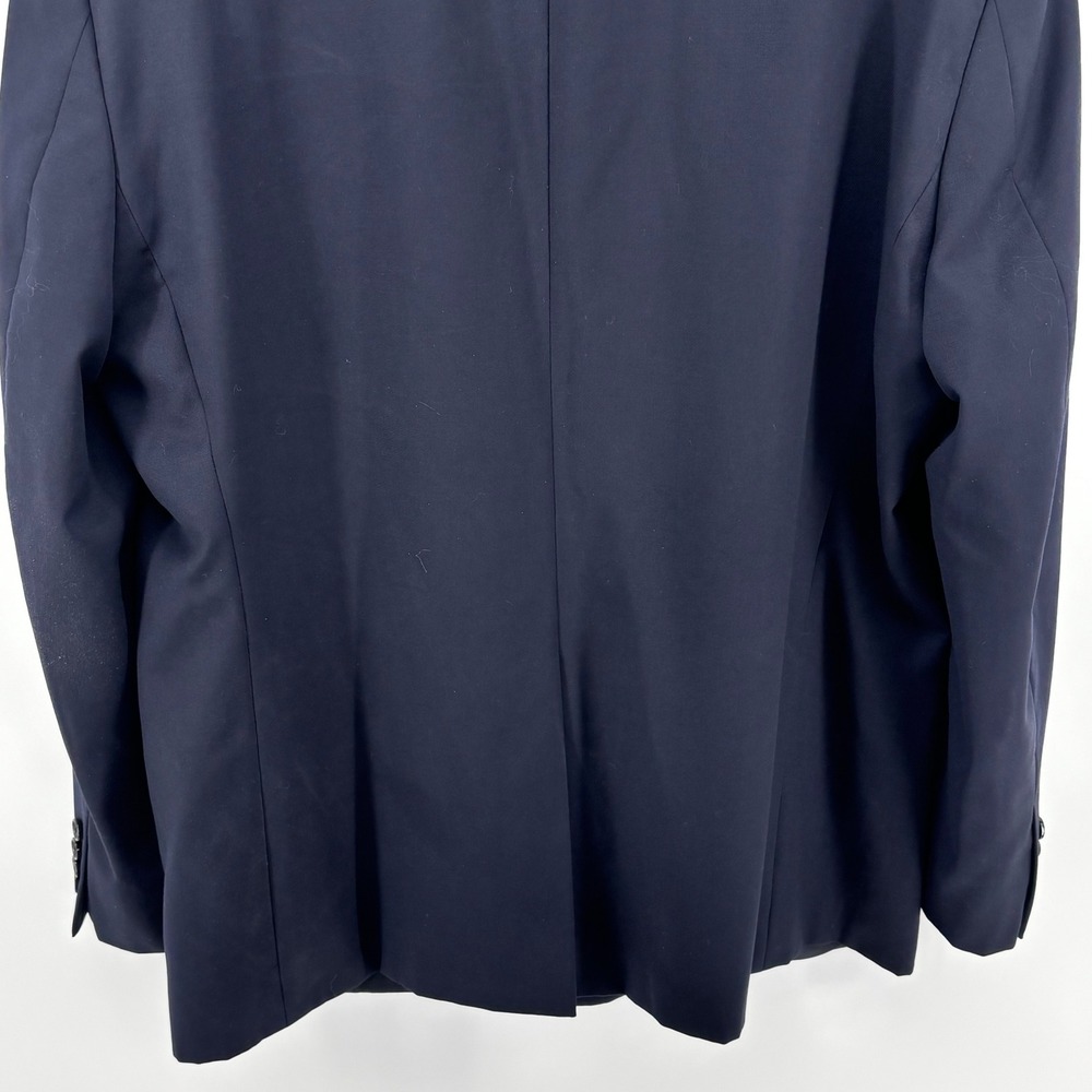 Lauren Ralph Lauren Mens 48R Dark Navy Blue 100% Wool Natural Stretch Blazer - Picture 5 of 16